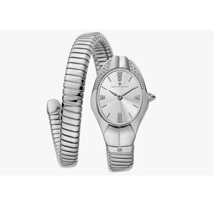 BNIB~CHRISTOPHER VAN SANT Silver Women's Naga Dial Wrap Around Watch